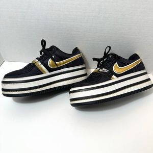 Nike Vandal Double Stack 2K Black with Metallic Gold - Women Size 10